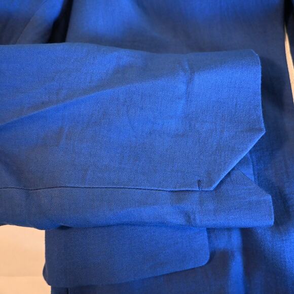 NWT: Zadig & Voltaire Very Open-front Linen Blend Blazer in Blue Saphire - Picture 11 of 16